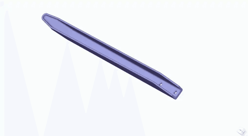 Rekonstruierte CAD-Geometrie der Kaplan-Schaufel